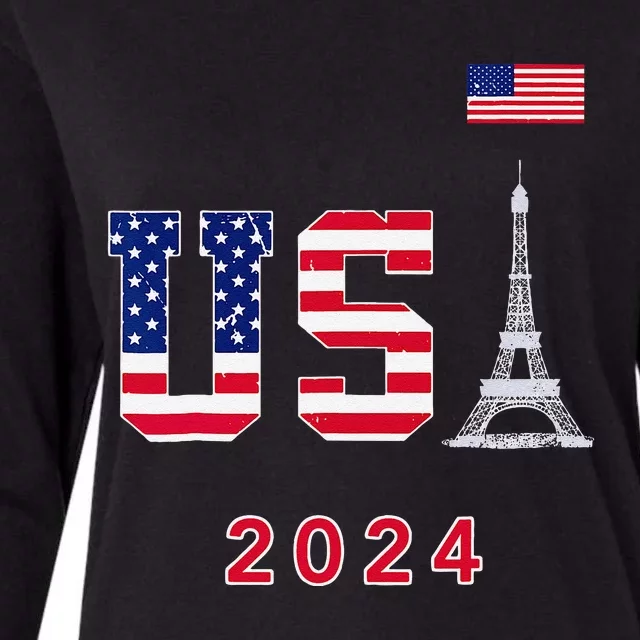 Usa 2024 Go United States Sport Usa Supporter Team 2024 Womens Cotton Relaxed Long Sleeve T-Shirt