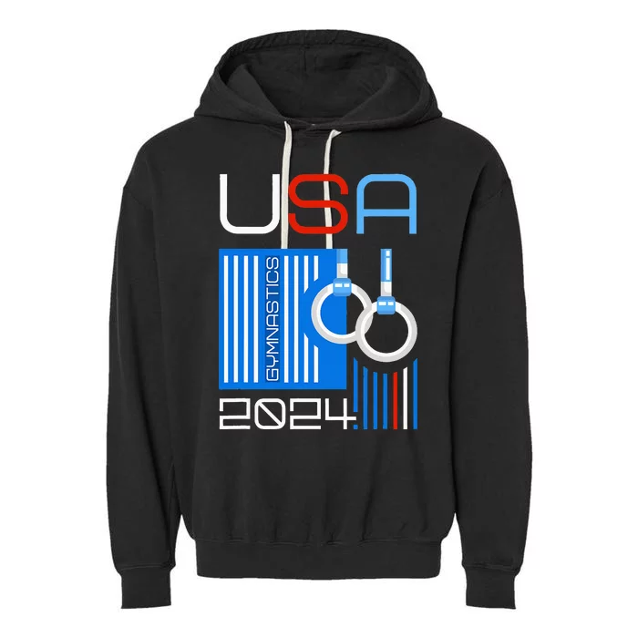 Usa 2024 Games United States Gymnastics America 2024 Garment-Dyed Fleece Hoodie