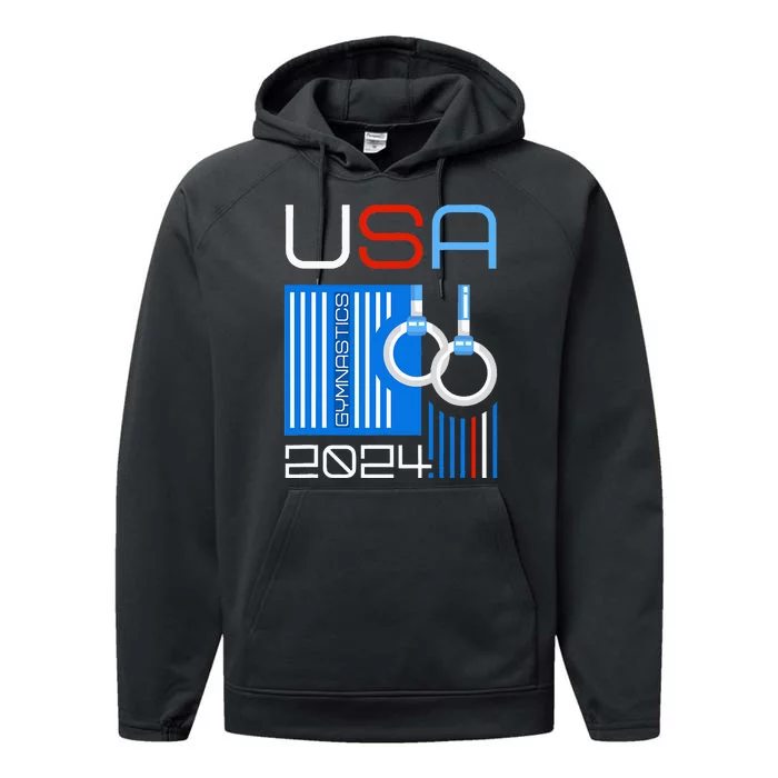 Usa 2024 Games United States Gymnastics America 2024 Performance Fleece Hoodie