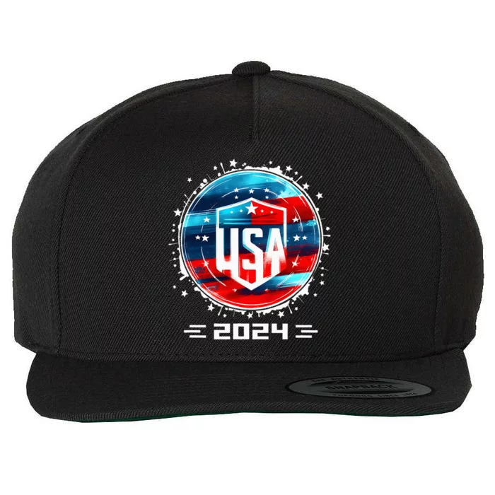 Usa 2024 Go United States Sport Usa Team 2024 Usa Wool Snapback Cap