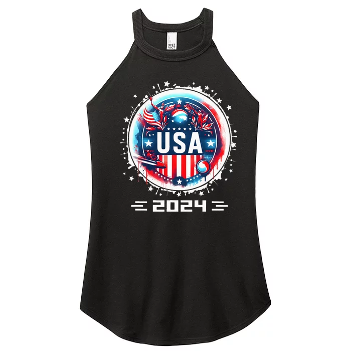 Usa 2024 Go United States Sport Usa Team 2024 Usa Women’s Perfect Tri Rocker Tank