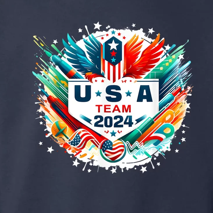 Usa 2024 Go United States Sport Usa Team 2024 Usa Toddler Hoodie