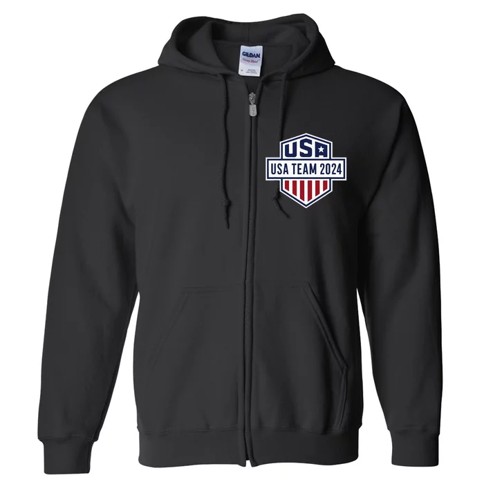 Usa 2024 Go Sport United States Sport Usa 2024 Team 2024 Full Zip Hoodie