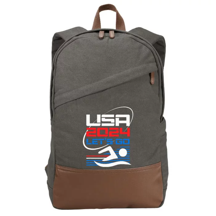 Usa 2024 Games United States Usa American 2024 Cotton Canvas Backpack