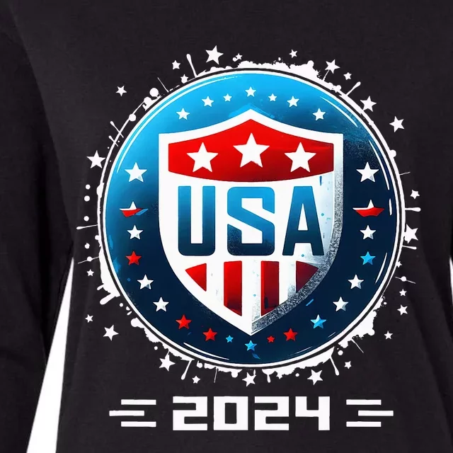 Usa 2024 Go United States Sport Usa Team 2024 Usa Womens Cotton Relaxed Long Sleeve T-Shirt