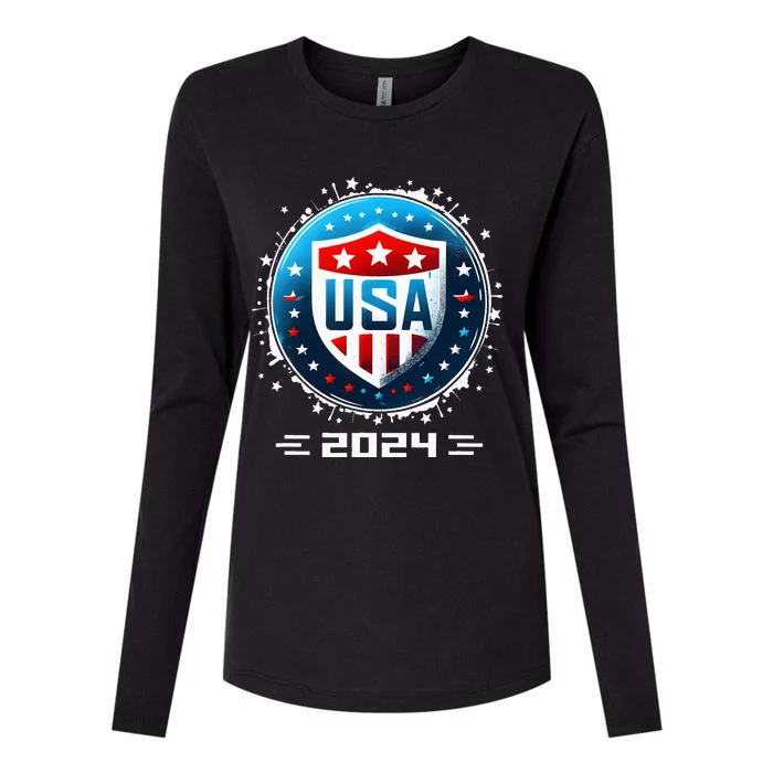 Usa 2024 Go United States Sport Usa Team 2024 Usa Womens Cotton Relaxed Long Sleeve T-Shirt