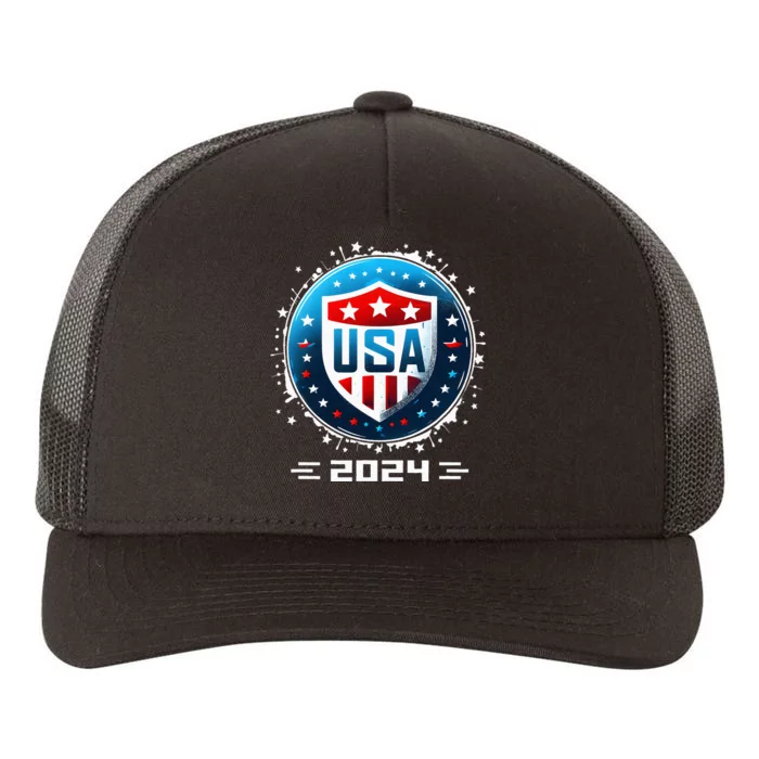 Usa 2024 Go United States Sport Usa Team 2024 Usa Yupoong Adult 5-Panel Trucker Hat