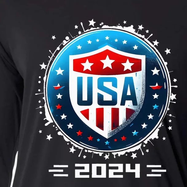 Usa 2024 Go United States Sport Usa Team 2024 Usa Cooling Performance Long Sleeve Crew