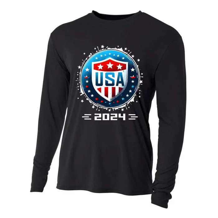 Usa 2024 Go United States Sport Usa Team 2024 Usa Cooling Performance Long Sleeve Crew