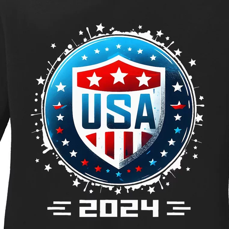 Usa 2024 Go United States Sport Usa Team 2024 Usa Ladies Long Sleeve Shirt