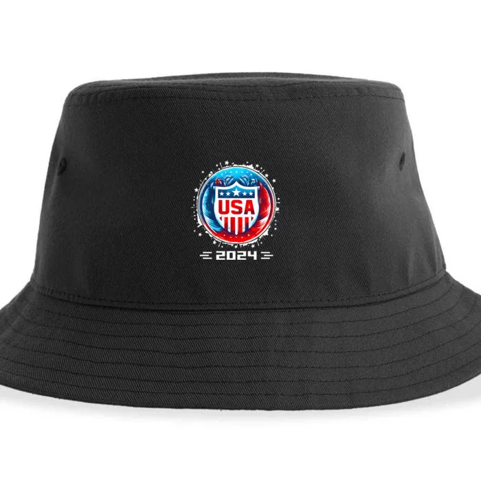 Usa 2024 Go United States Sport Usa Team 2024 Usa Sustainable Bucket Hat