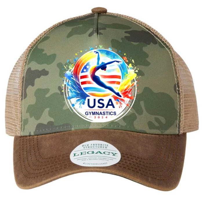 Usa 2024 Games United States Gymnastics America 2024 Usa Legacy Tie Dye Trucker Hat