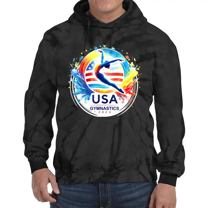 Usa 2024 Games United States Gymnastics America 2024 Usa Tie Dye Hoodie