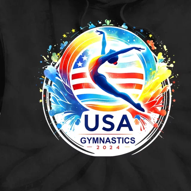 Usa 2024 Games United States Gymnastics America 2024 Usa Tie Dye Hoodie