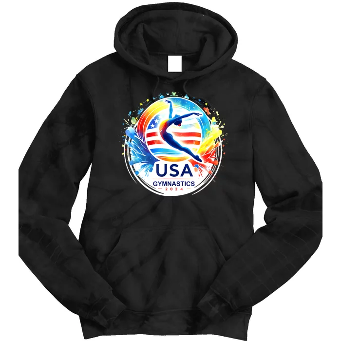 Usa 2024 Games United States Gymnastics America 2024 Usa Tie Dye Hoodie