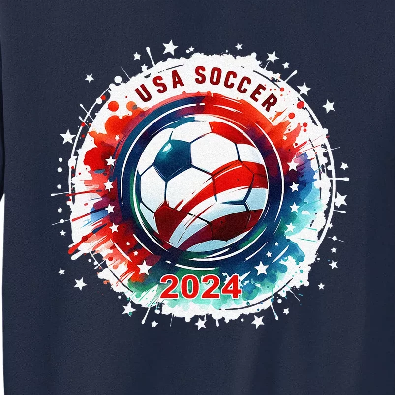 Usa 2024 Games Soccer Usa Sport 2024 Usa Tall Sweatshirt