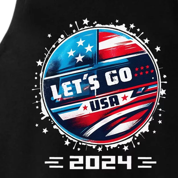 Usa 2024 Go United States Sport Usa Team 2024 Usa Gift Ladies Tri-Blend Wicking Tank