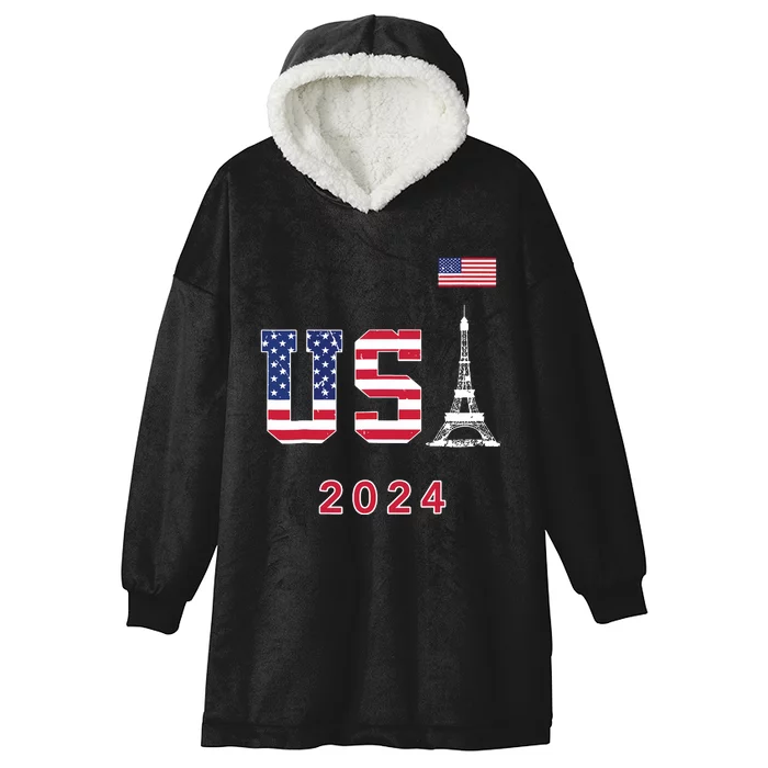 Usa 2024 Go United States Sport Usa Supporter Team 2024 Hooded Wearable Blanket