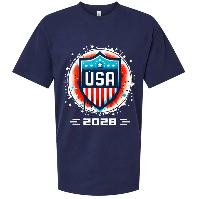 Usa 2028 Go United States Sport Usa Team 2028 Usa Sueded Cloud Jersey T-Shirt