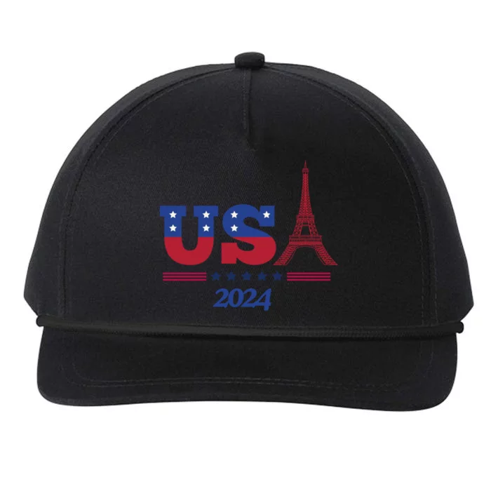 Usa 2024 Paris Sport Games Snapback Five-Panel Rope Hat