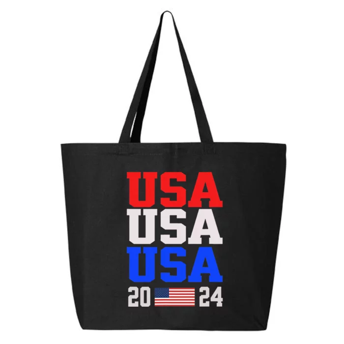 Usa 2024 Patriotic Flag 25L Jumbo Tote