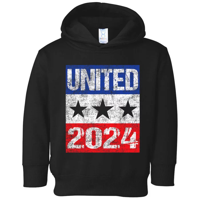 United 2024 Patriotic Us Election Year Art Toddler Hoodie