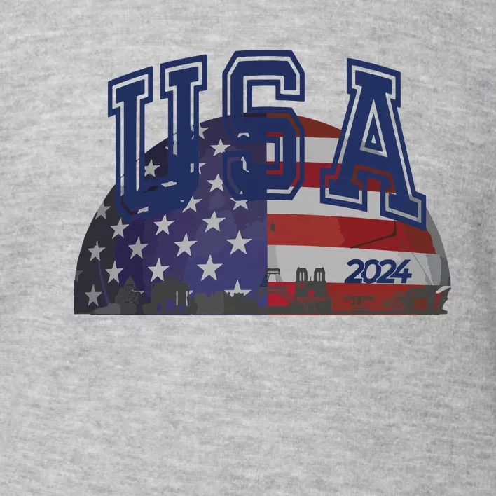 Usa 2024 Paris Sport Games Soccer Football Toddler Sweatshirt