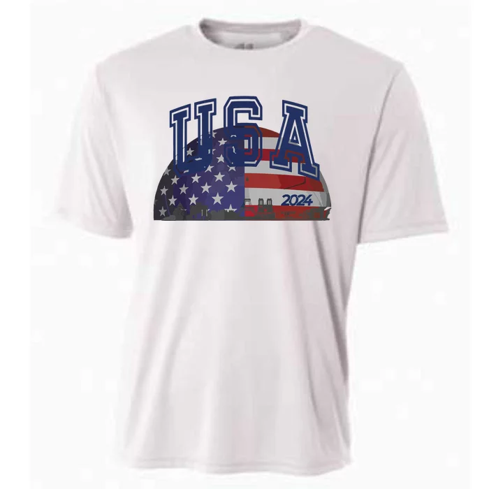 Usa 2024 Paris Sport Games Soccer Football Cooling Performance Crew T-Shirt