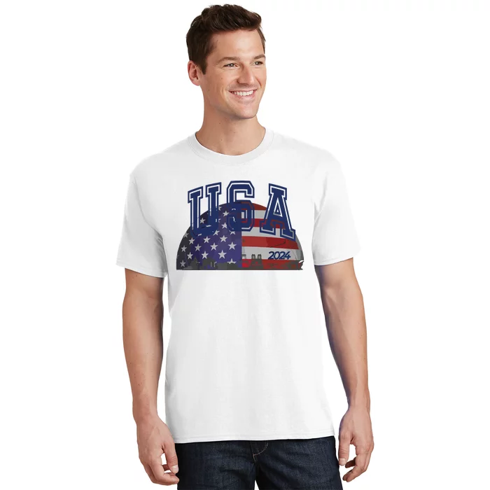 Usa 2024 Paris Sport Games Soccer Football T-Shirt