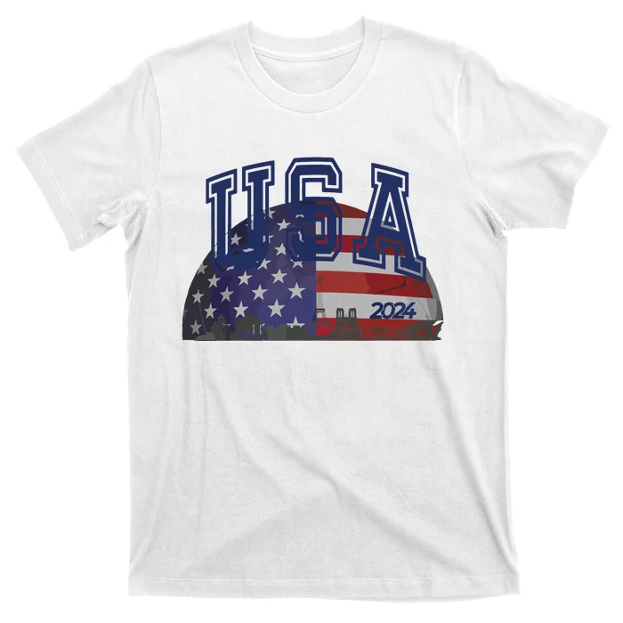 Usa 2024 Paris Sport Games Soccer Football T-Shirt