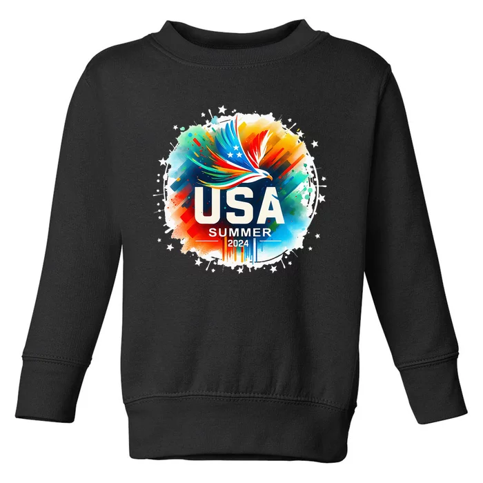 Usa 2024 Summer Games United States 2024 Usa Toddler Sweatshirt