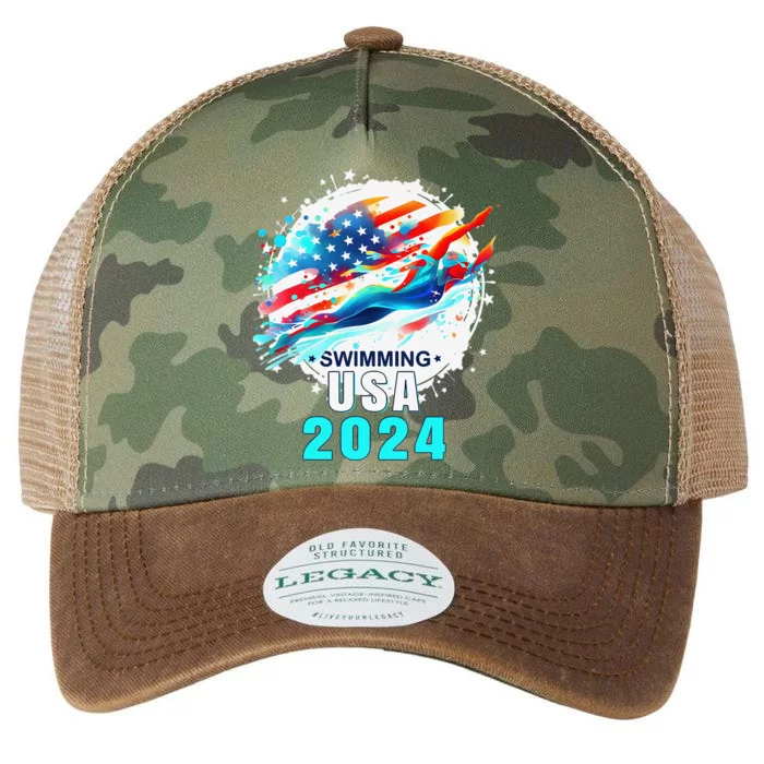 Usa 2024 Summer Games Swimming America Swimming 2024 Usa Legacy Tie Dye Trucker Hat