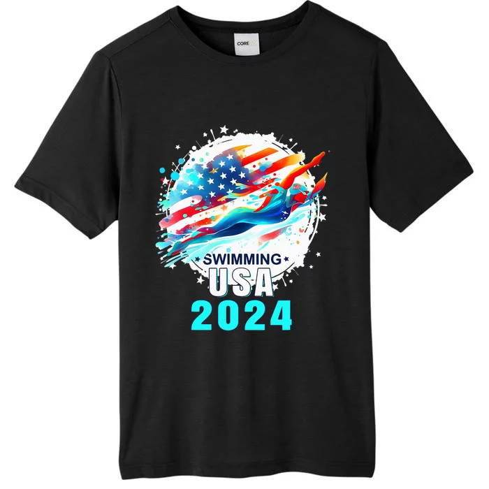 Usa 2024 Summer Games Swimming America Swimming 2024 Usa ChromaSoft Performance T-Shirt