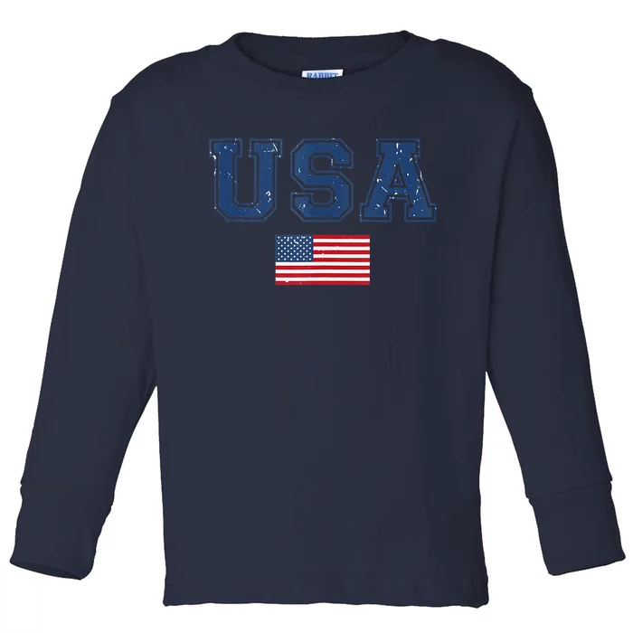 Usa 2024 United States Sport Usa Team 2024 Us Toddler Long Sleeve Shirt