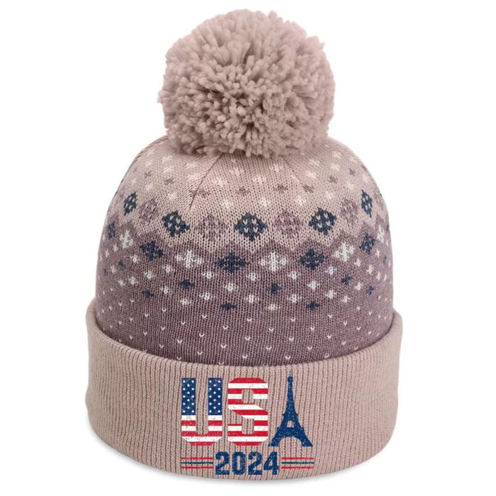 Usa 2024 United States Summer Sport Usa Team 2024 Us Flag The Baniff Cuffed Pom Beanie