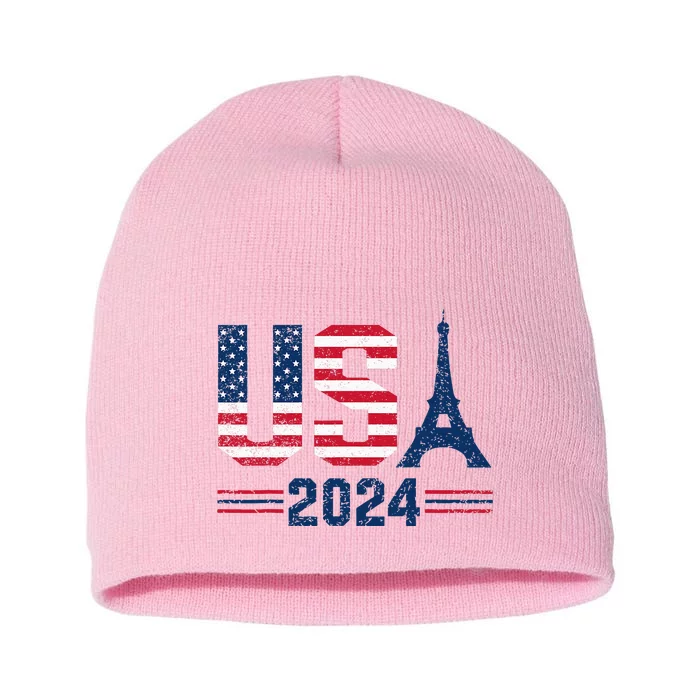 Usa 2024 United States Summer Sport Usa Team 2024 Us Flag Short Acrylic Beanie