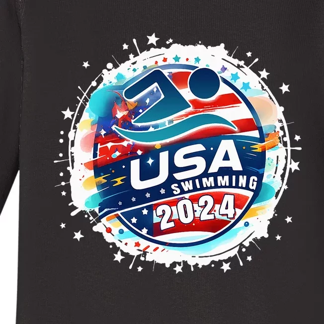 Usa 2024 United States American Sport 2024 Baby Long Sleeve Bodysuit