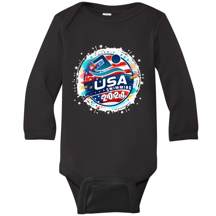 Usa 2024 United States American Sport 2024 Baby Long Sleeve Bodysuit