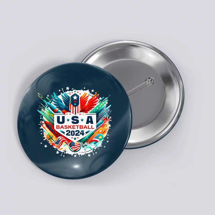 Usa 2024 United States Basketball American Sport 2024 Usa Button