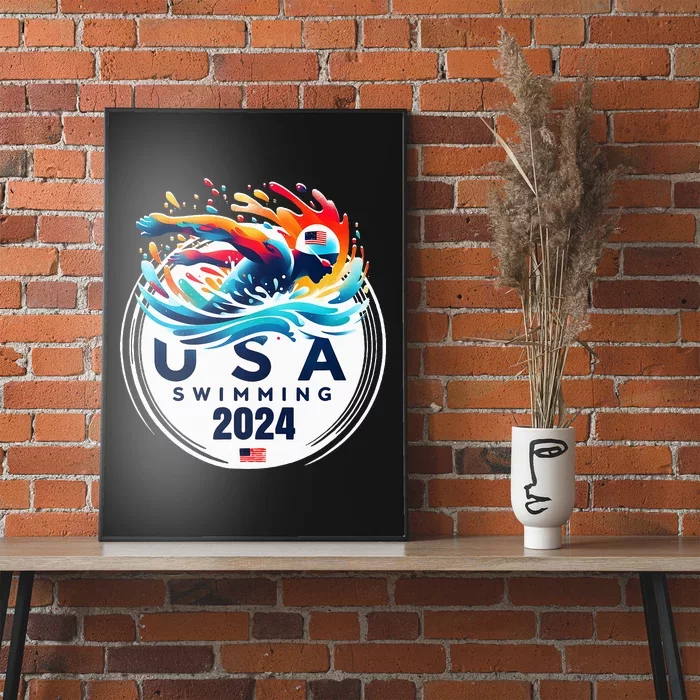 Usa 2024 United States American Sport 2024 Swimming Poster