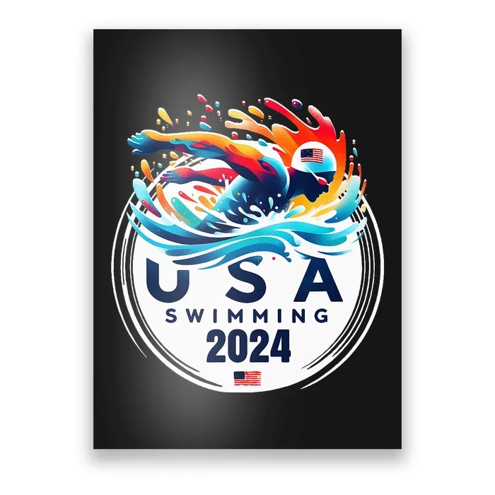 Usa 2024 United States American Sport 2024 Swimming Poster