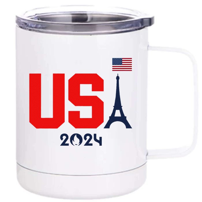 Usa 2024 United States Summer Sport Usa Team 2024 Us Front & Back 12oz Stainless Steel Tumbler Cup