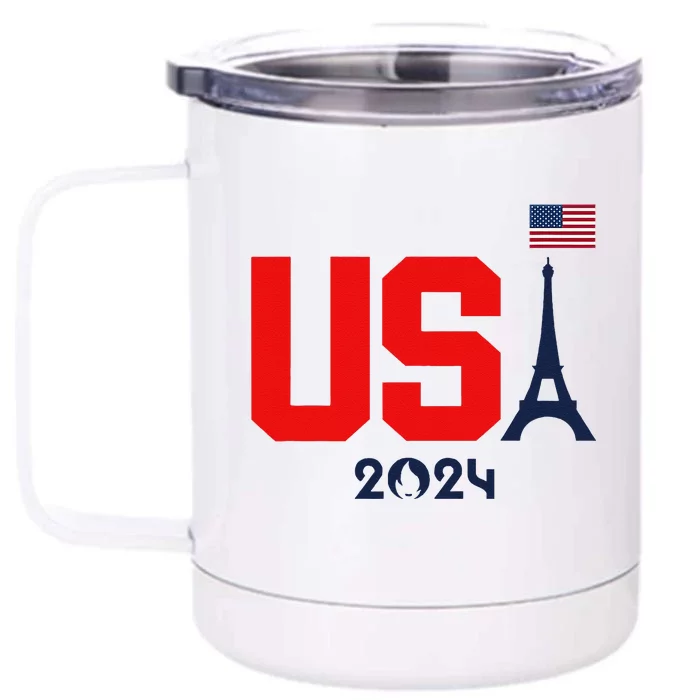 Usa 2024 United States Summer Sport Usa Team 2024 Us Front & Back 12oz Stainless Steel Tumbler Cup