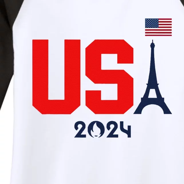 Usa 2024 United States Summer Sport Usa Team 2024 Us Women's Tri-Blend 3/4-Sleeve Raglan Shirt