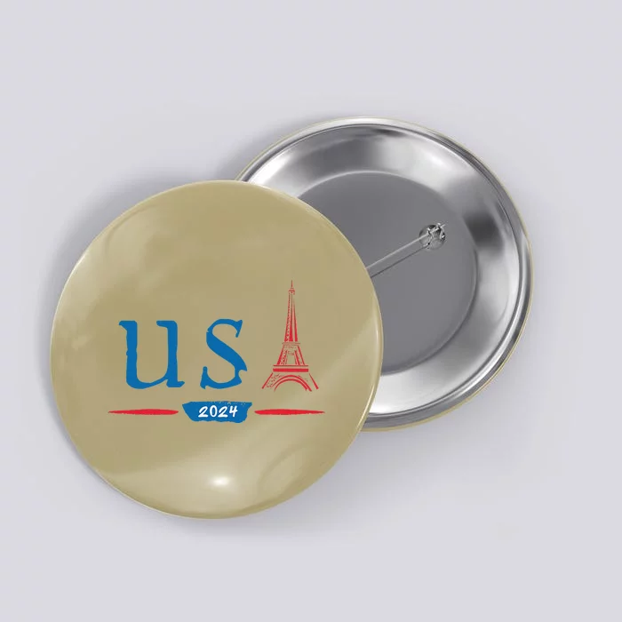 Usa 2024 United States Usa Paris Souvenir Holiday 2024 Button