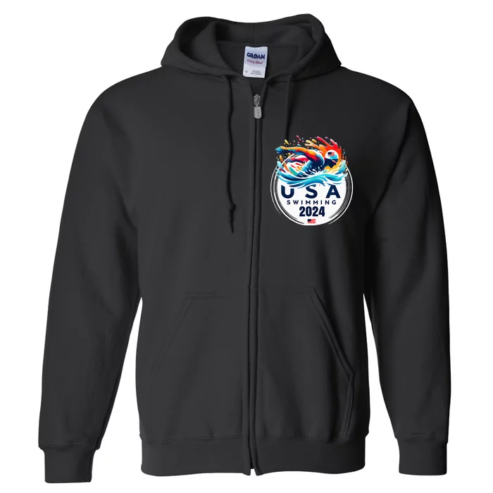 Usa 2024 United States American Sport 2024 Full Zip Hoodie