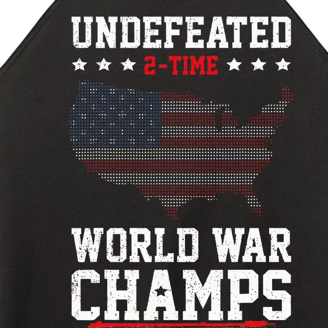 Undefeated 2time World War Champs Patriotic Women’s Perfect Tri Rocker Tank