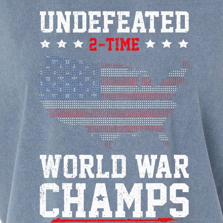 Undefeated 2time World War Champs Patriotic Garment-Dyed Women's Muscle Tee