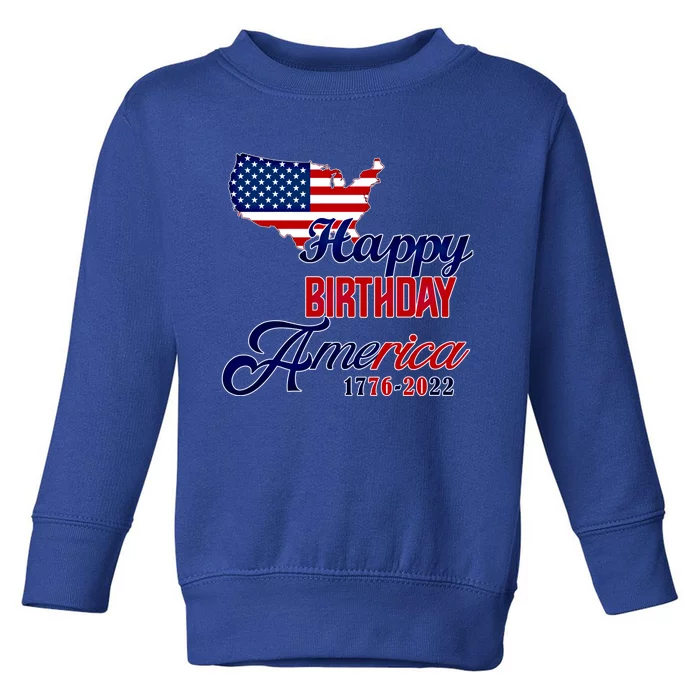 Usa 4th July Gift Happy Birthday America Gift Commemorative Gift Toddler Sweatshirt