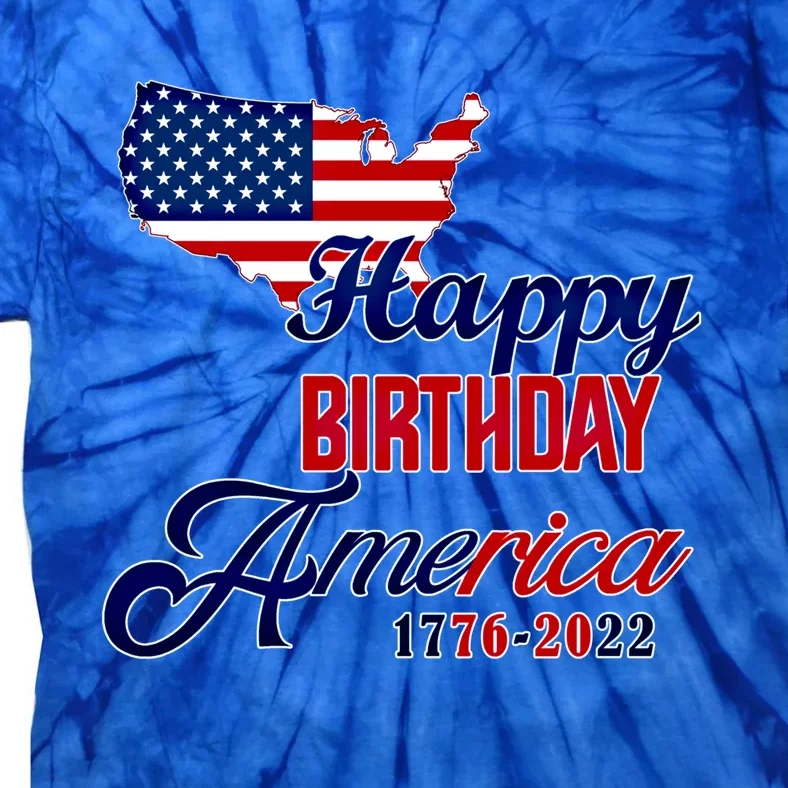 Usa 4th July Gift Happy Birthday America Gift Commemorative Gift Tie-Dye T-Shirt